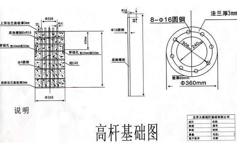 路燈基礎(chǔ)結(jié)構(gòu)圖